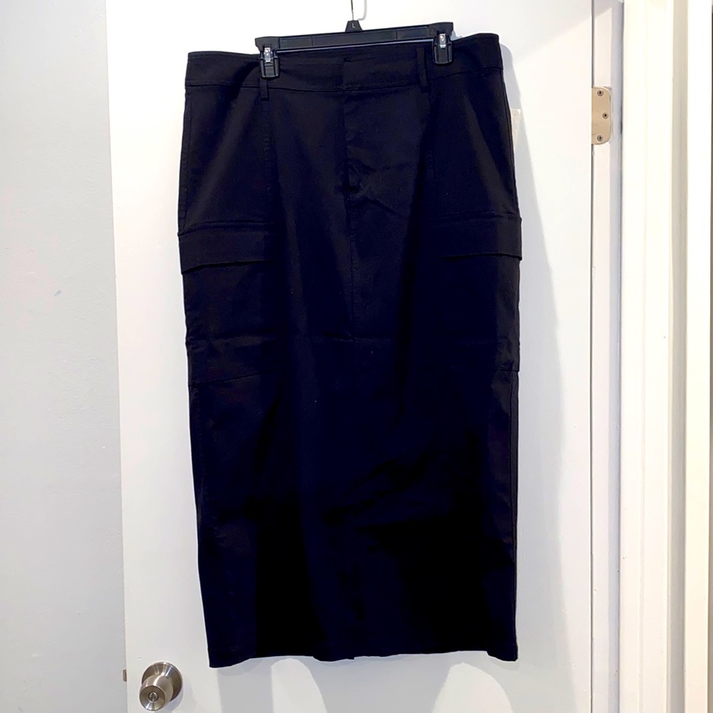 MOVING SALE Lane Bryant black straight pencil maxi skirt